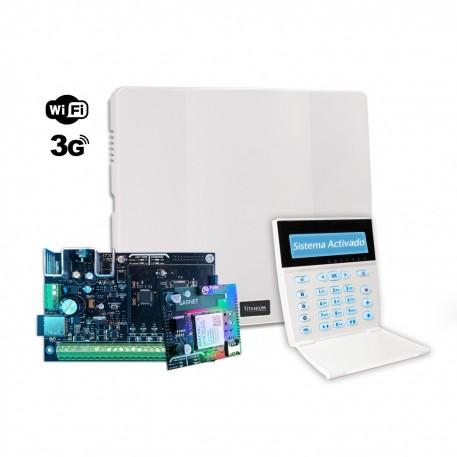 Panel de alarma con WiFi, teclado LCD y Comunicador 3G